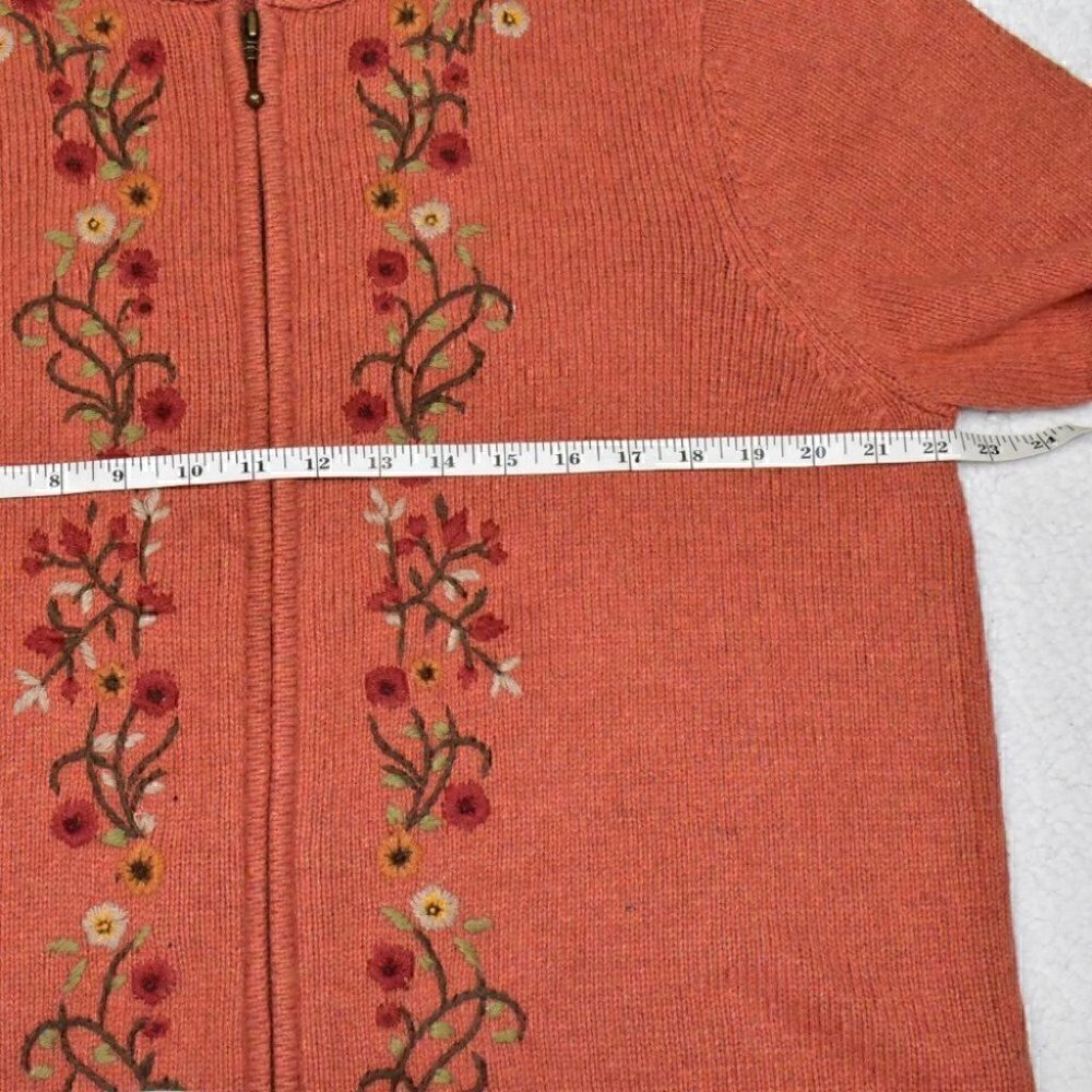 Croft & Barrow Womens Long Sleeve Embroidered Cardigan Sweater Size XL - Picture 4 of 11